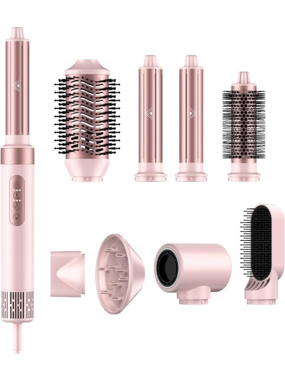 8-in-1 Hot Air Styler & Dryer Brush Set, Ionic Curlers, Diffuser, Volumizing